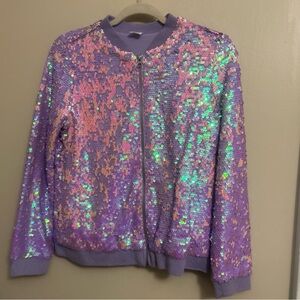 Sequin Kids Jacket - Purple and Pink